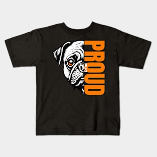 Majestic Pug Design: Unleashing Proud in Every Detail Kids T-Shirt